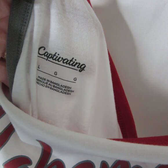 NCAA Alabama Crimson Tide Women's Tank Top One Shoulder White Size Large NWT - Picture 9 of 11